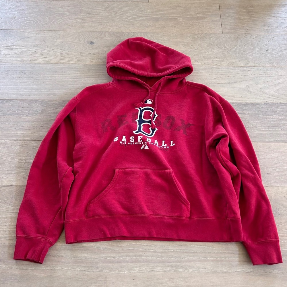 Majestic Boston Red Sox MLB Authentic Collection Red Hoodie Pullover Mens XL